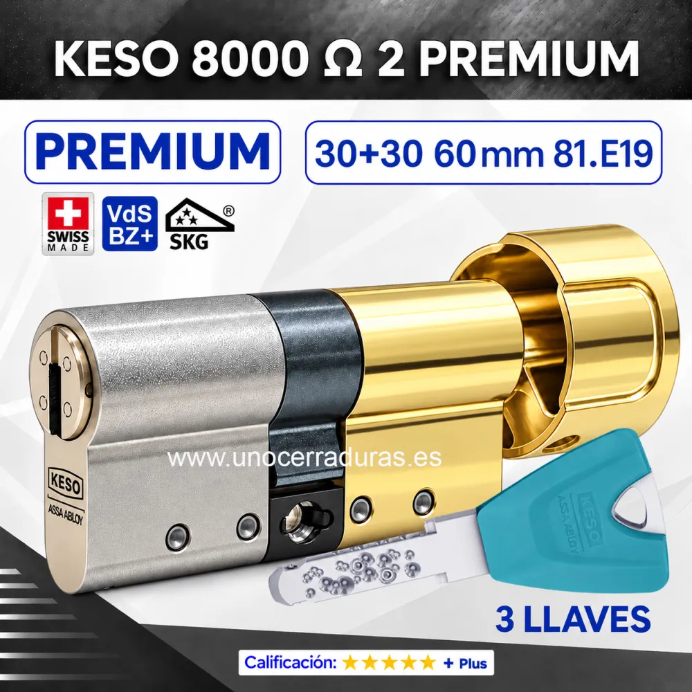 KESO 8000 Omega2 PREMIUM 30+30:60mm POMO ORO 81.E19.080 KESO 8000 Omega2 PREMIUM 30+30:60mm POMO ORO 81.E19.080