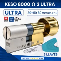 KESO 8000 Omega2 ULTRA 30+50:80mm POMO ORO 3 LLAVES