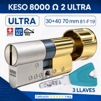 KESO 8000 Omega2 ULTRA 30+40:70mm POMO ORO 81.F19.080 3 LLAVES