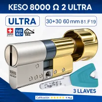 KESO 8000 Omega2 ULTRA 30+30:60mm POMO ORO 81.F19.080 3 LLAVES