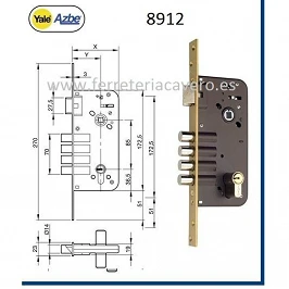 CERRADURA AZBE-YALE 8912-50