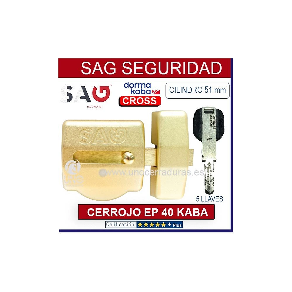 Cerrojo Seguridad SAG EP30 - Cerradura Plus